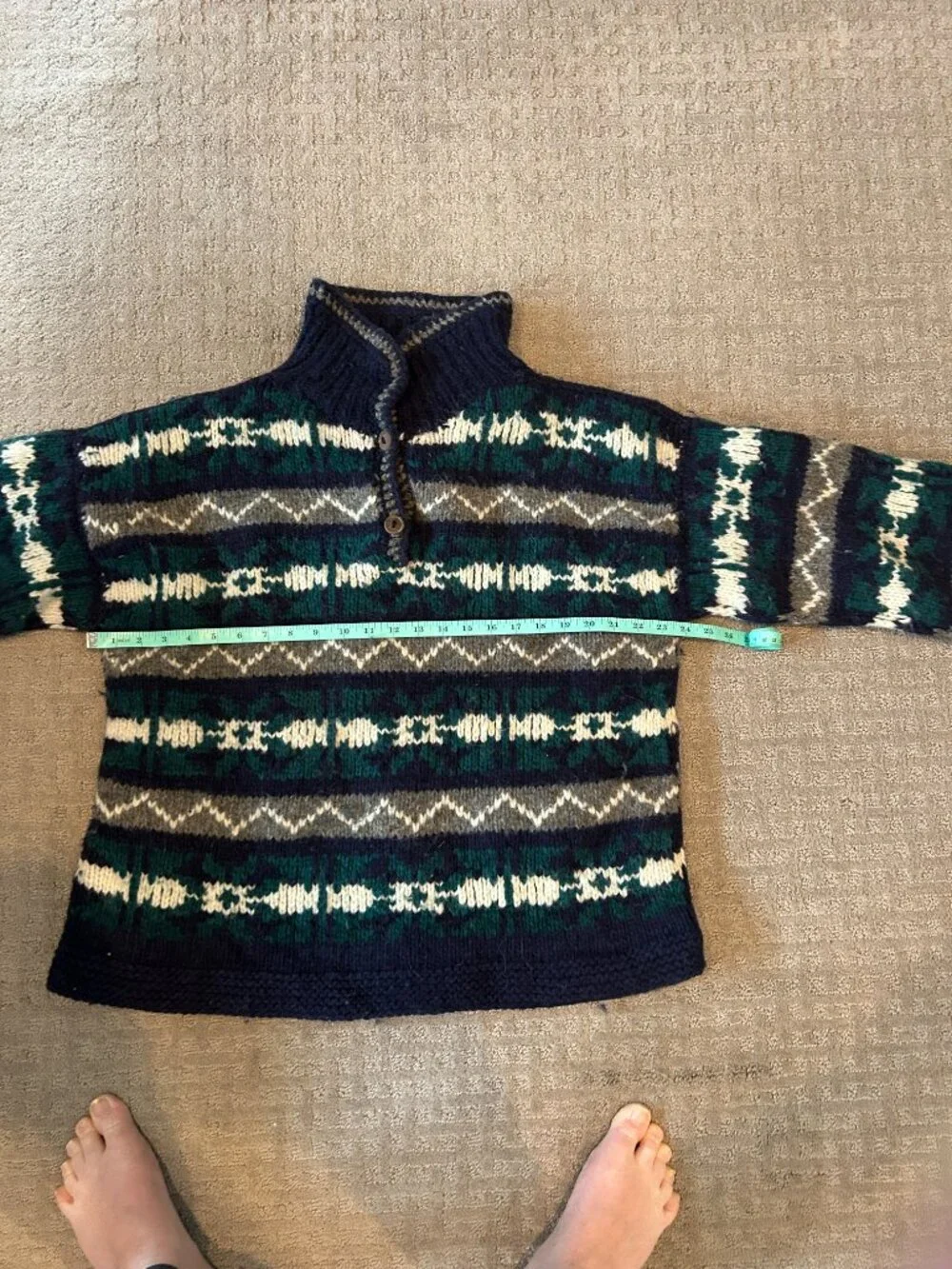 Nuevo Americana 100% Men’s Wool Sweater - Picture 5 of 10